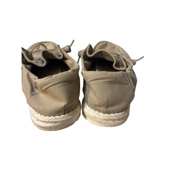 Hey Dude Wendy Canvas Loafers Womens US 9 EU 40 Khaki Casual Lightweight Slip-On - Picture 4 of 6